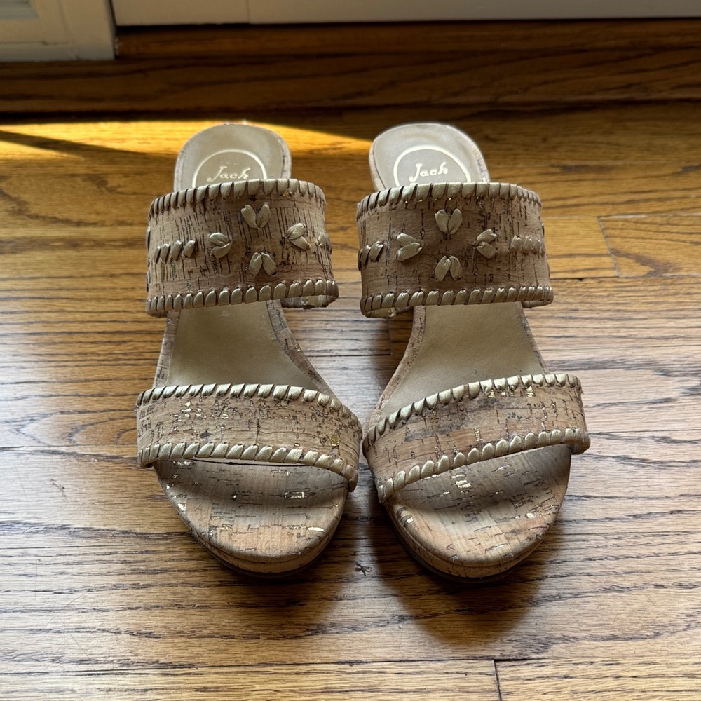 Jack  Cork and Gold Speck Wedges